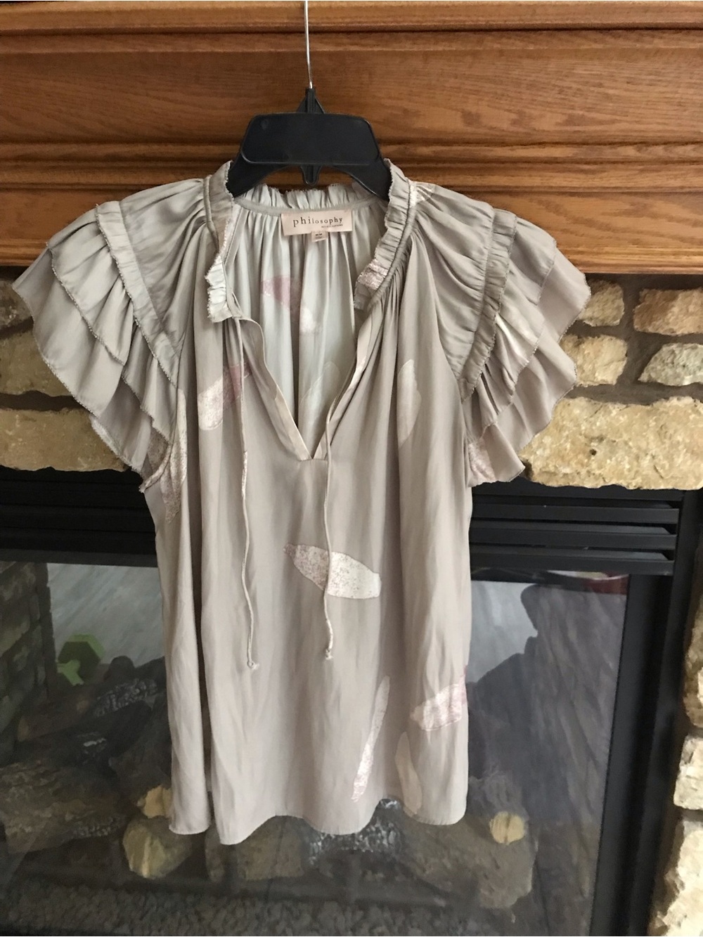 Philosophy ruffle sleeve blouse